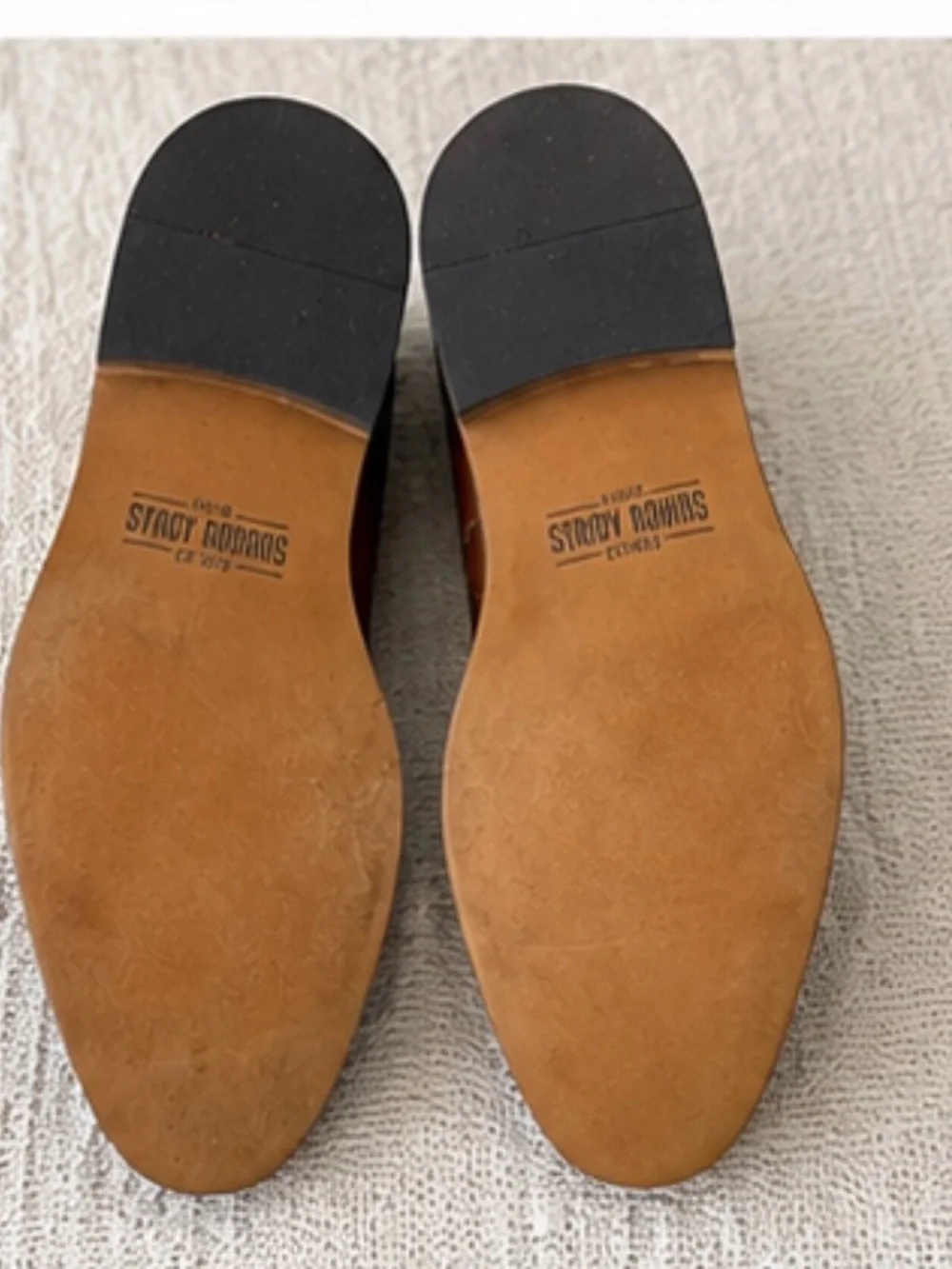 Stacy Adams Tan/Brown Cap-Toe Brogue Dress Shoes